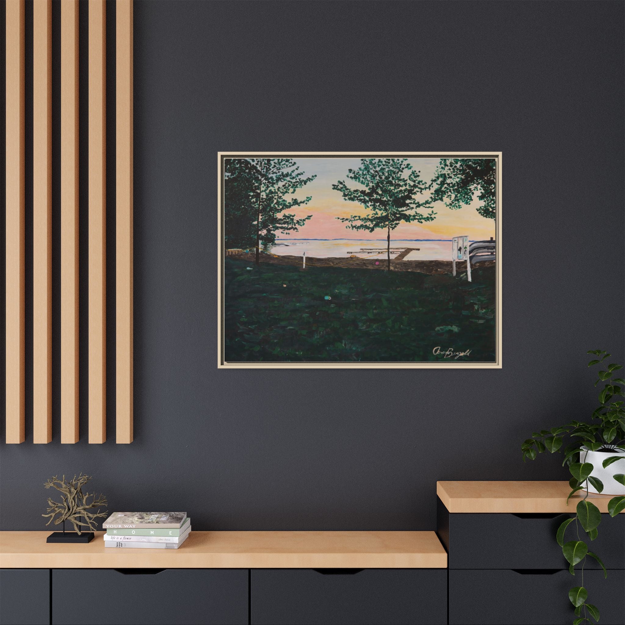 Matte Canvas, Framed (Multi-color)
