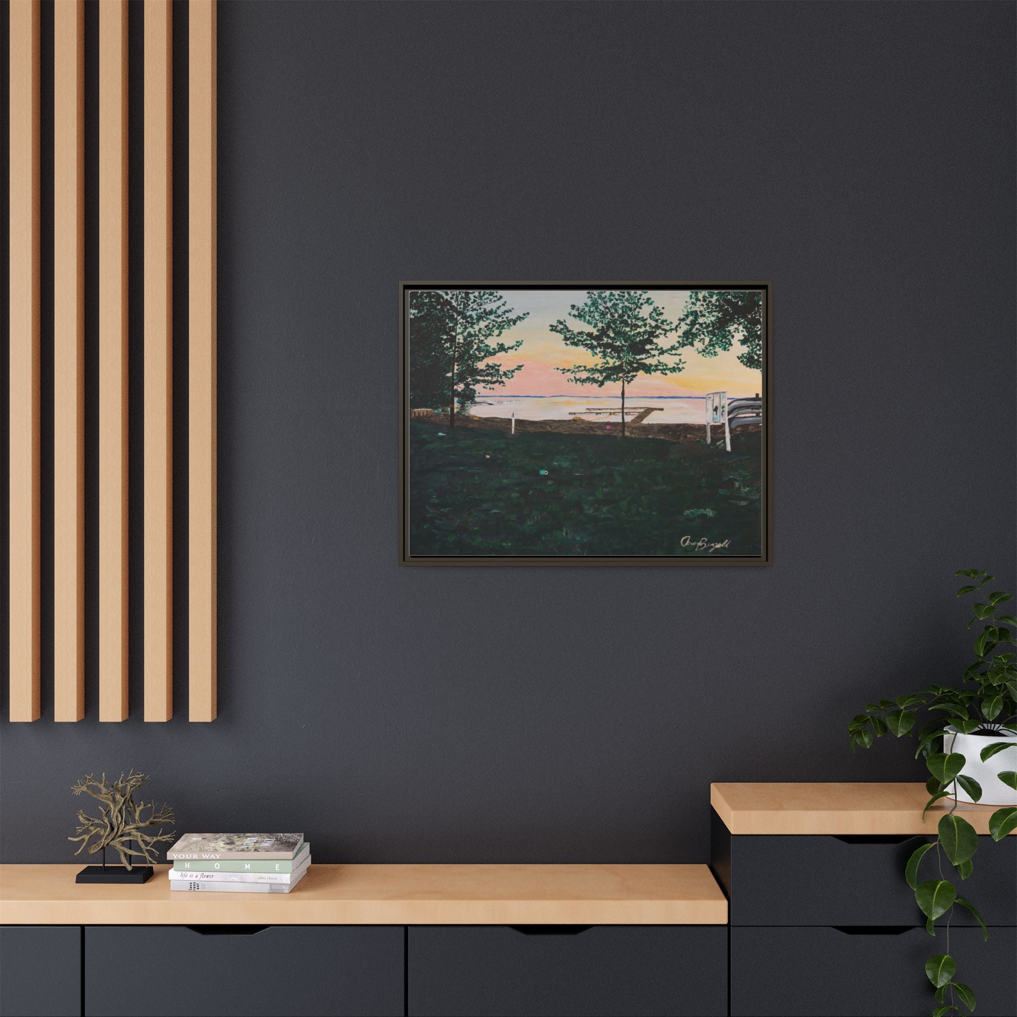 Matte Canvas, Framed (Multi-color)