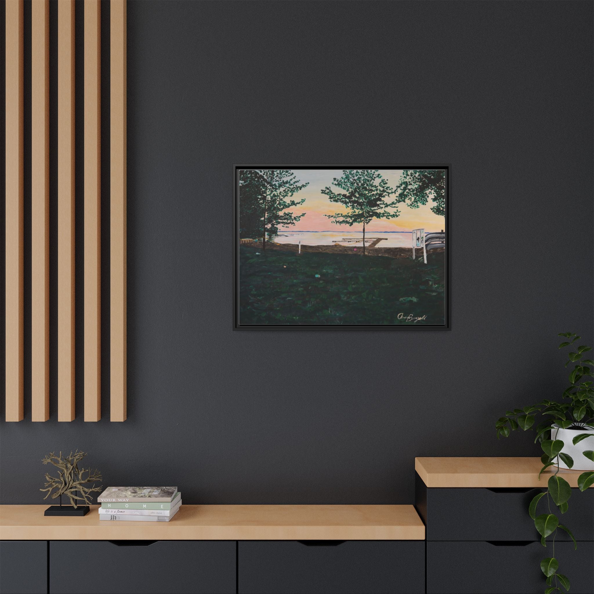 Matte Canvas, Framed (Multi-color)