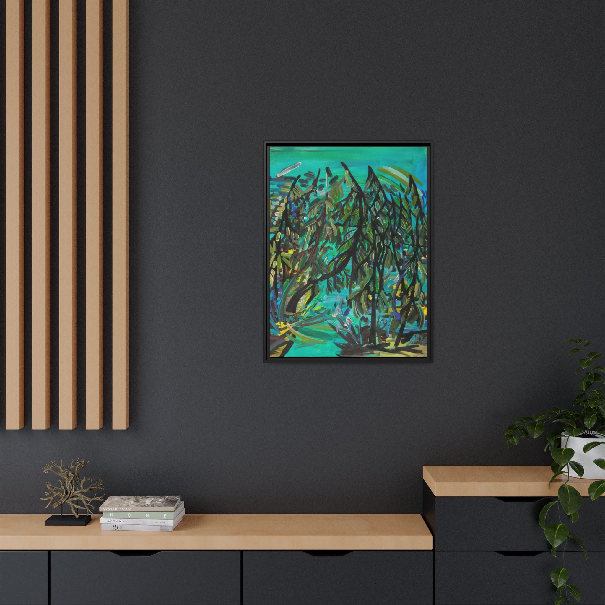 Matte Canvas, Framed (Multi-color)