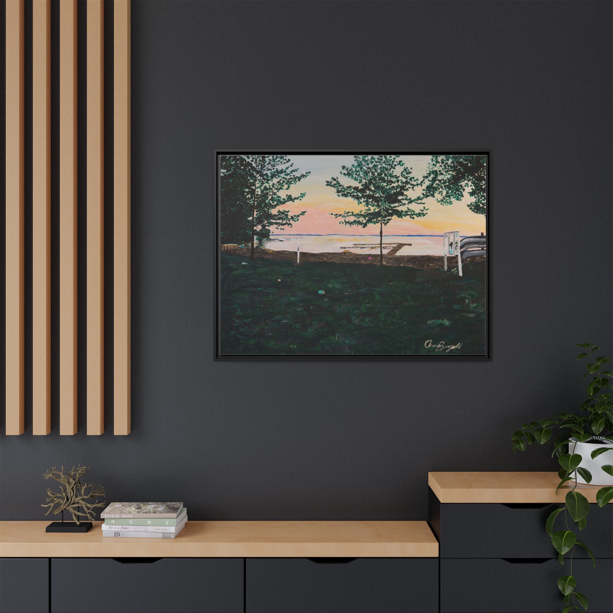 Matte Canvas, Framed (Multi-color)