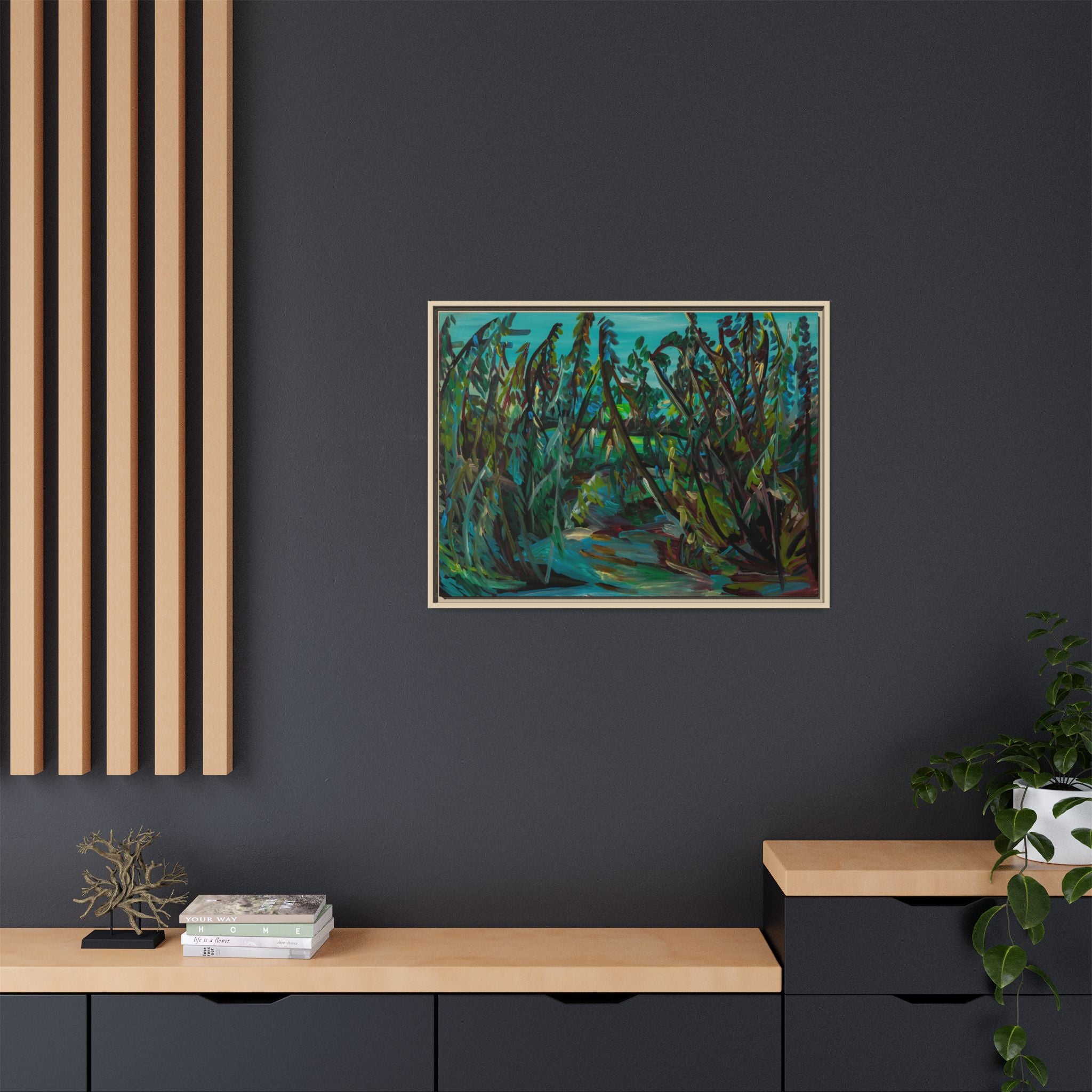 Matte Canvas, Framed (Multi-color)