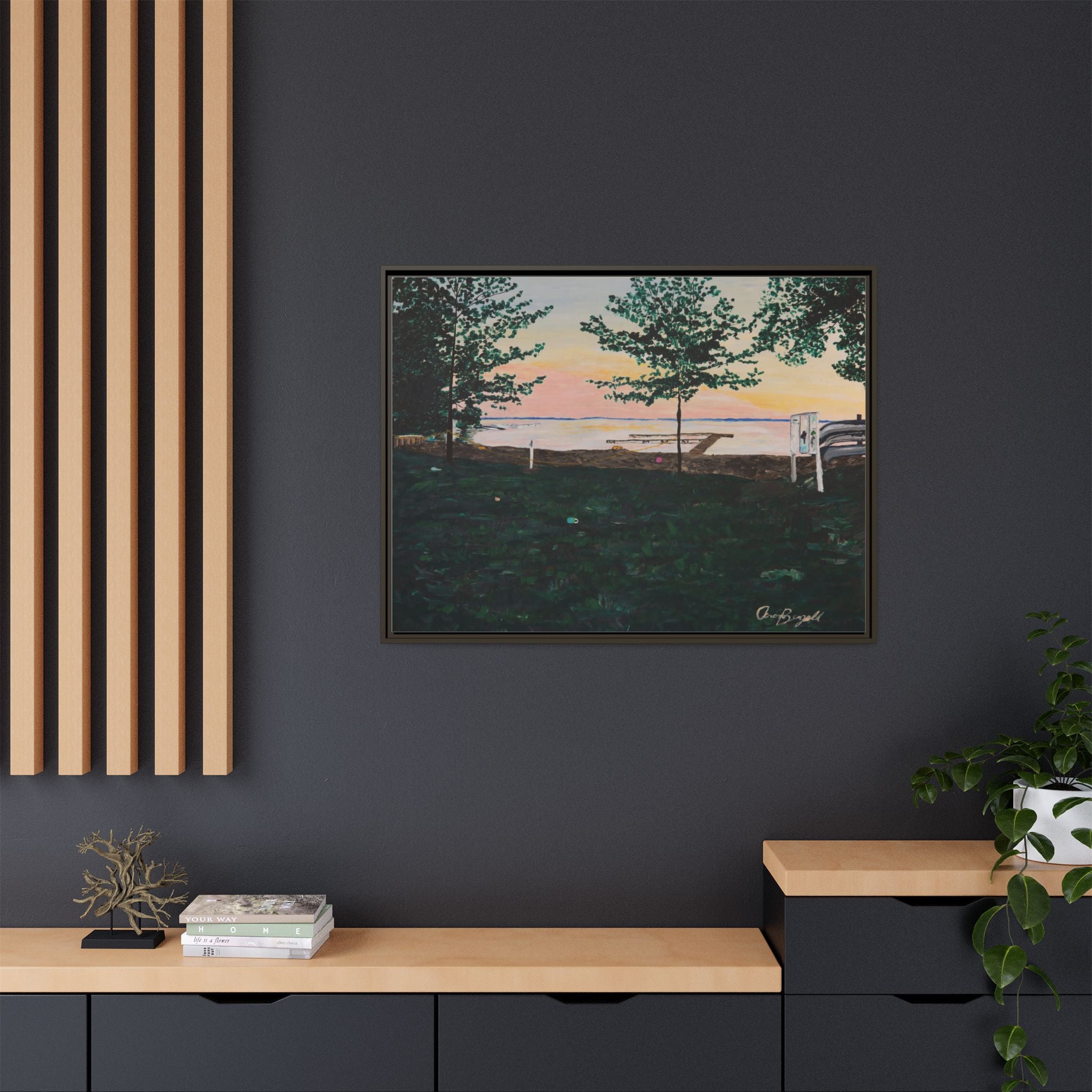 Matte Canvas, Framed (Multi-color)
