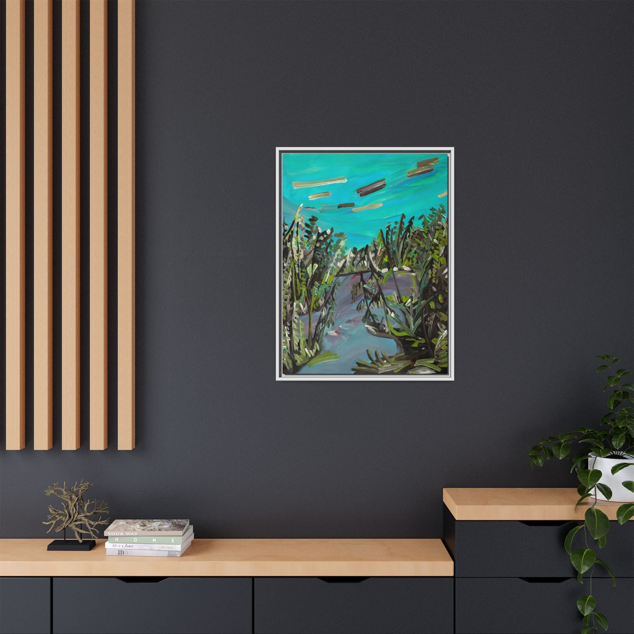 Matte Canvas, Framed (Multi-color)