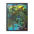 Abstract Tropical Jungle Matte Canvas Framed Wall Art