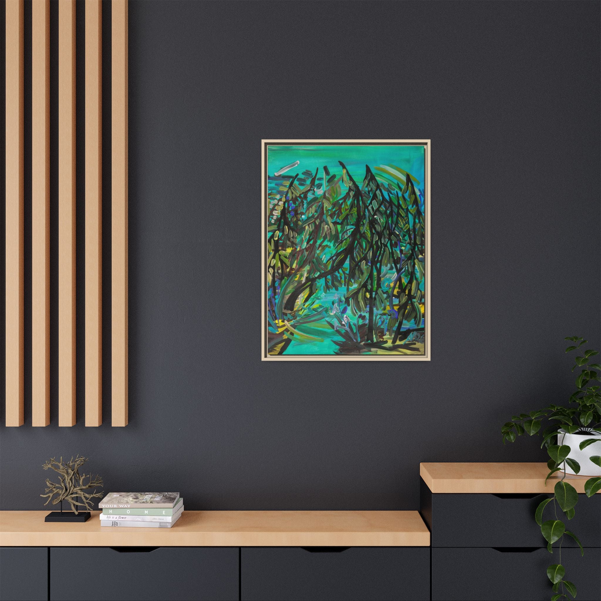 Matte Canvas, Framed (Multi-color)