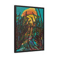 Sunset Marsh Framed Canvas Print