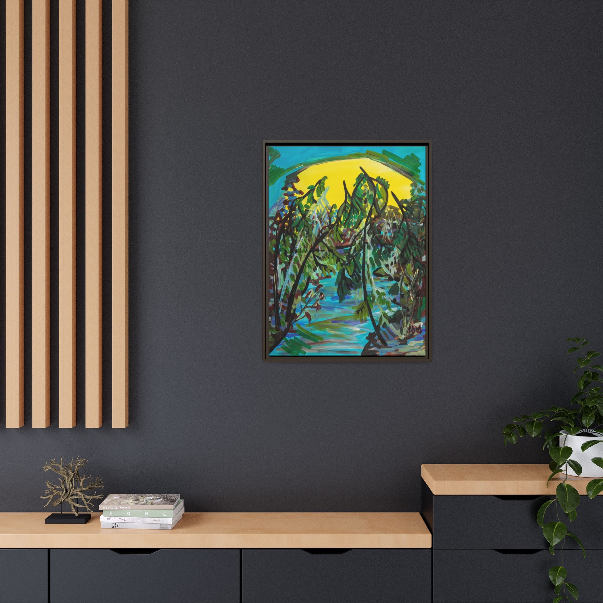 Matte Canvas, Framed (Multi-color)