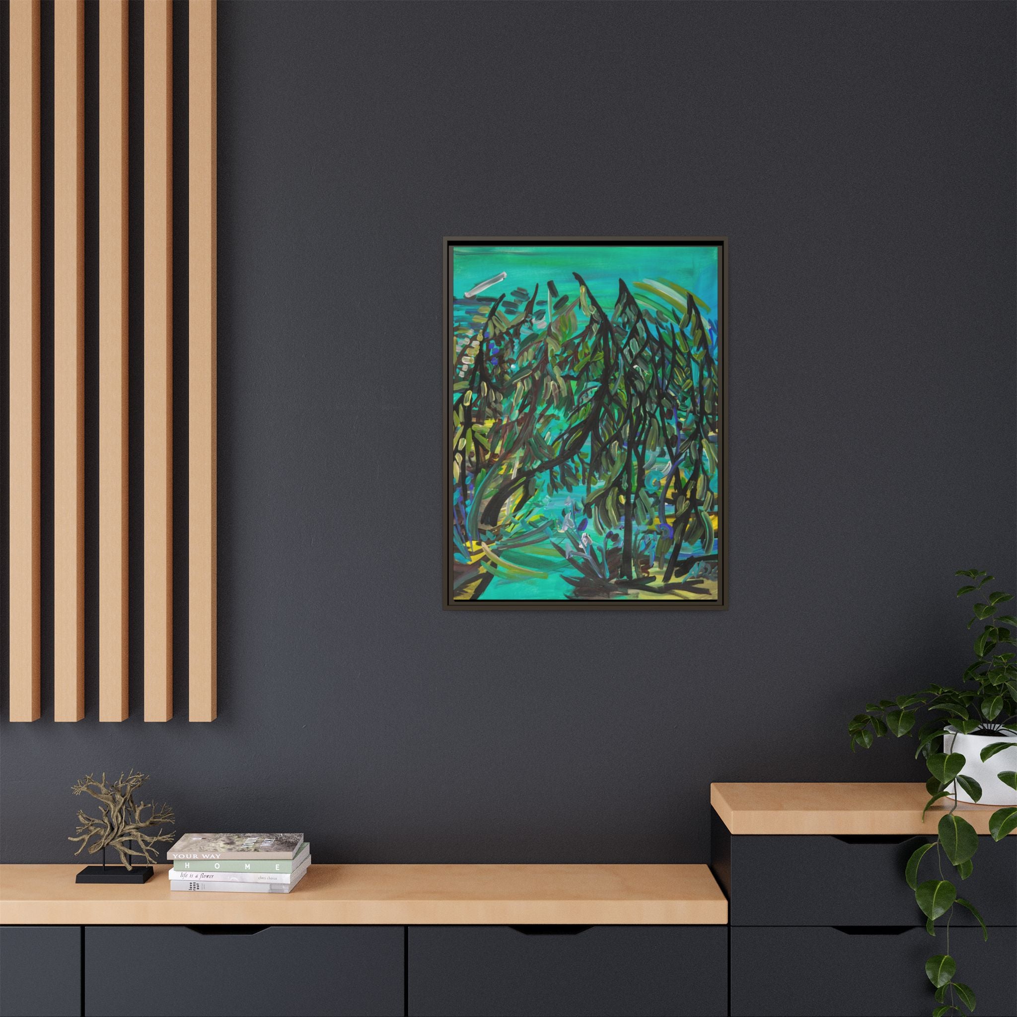 Matte Canvas, Framed (Multi-color)