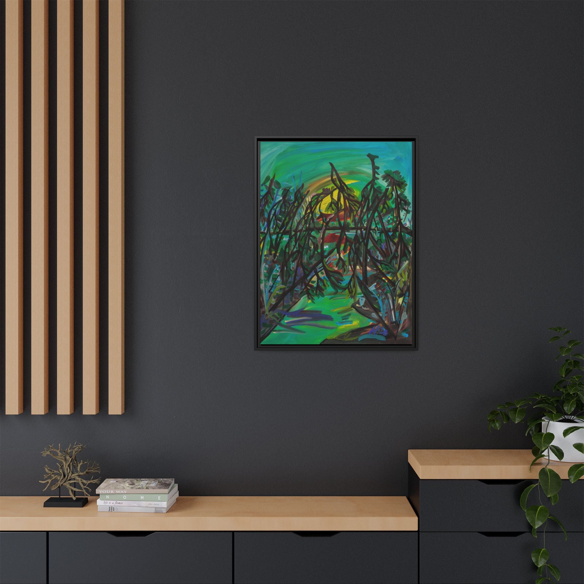 Matte Canvas, Framed (Multi-color)
