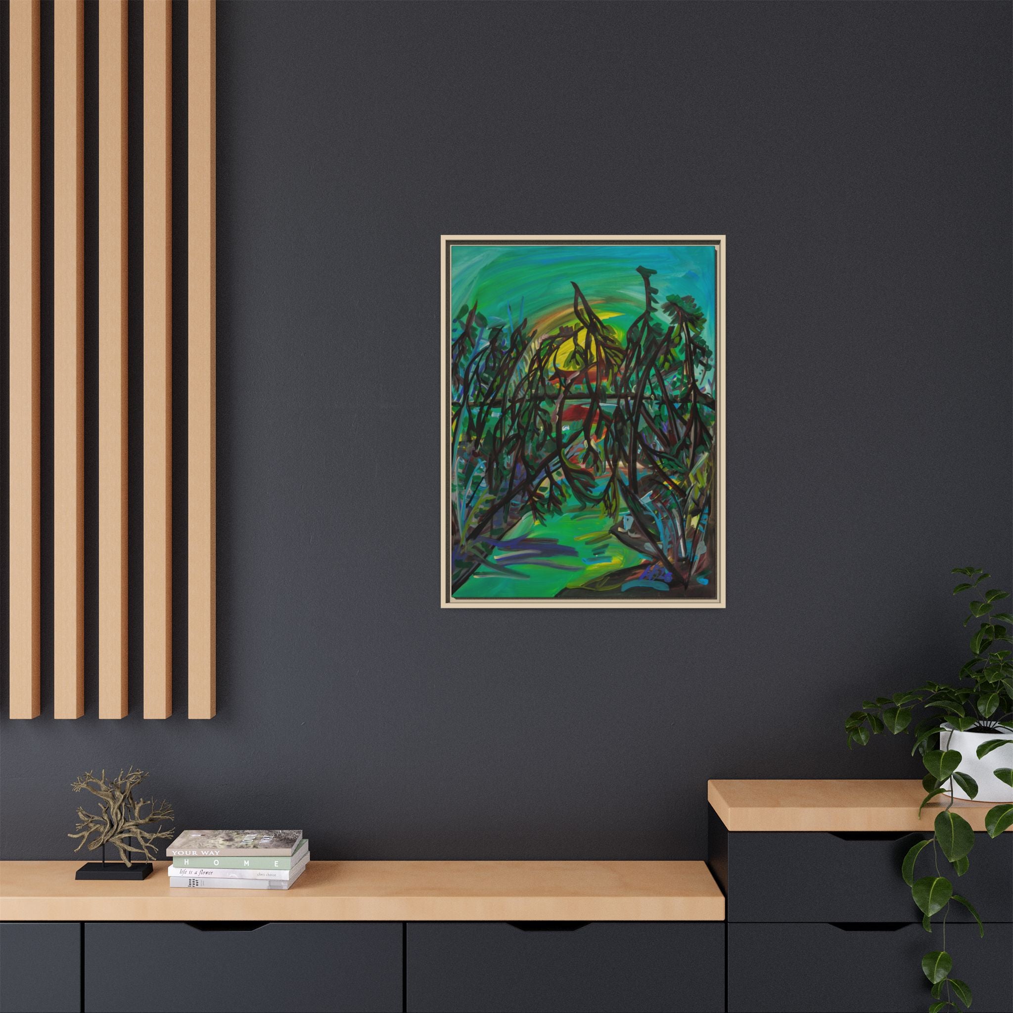 Matte Canvas, Framed (Multi-color)