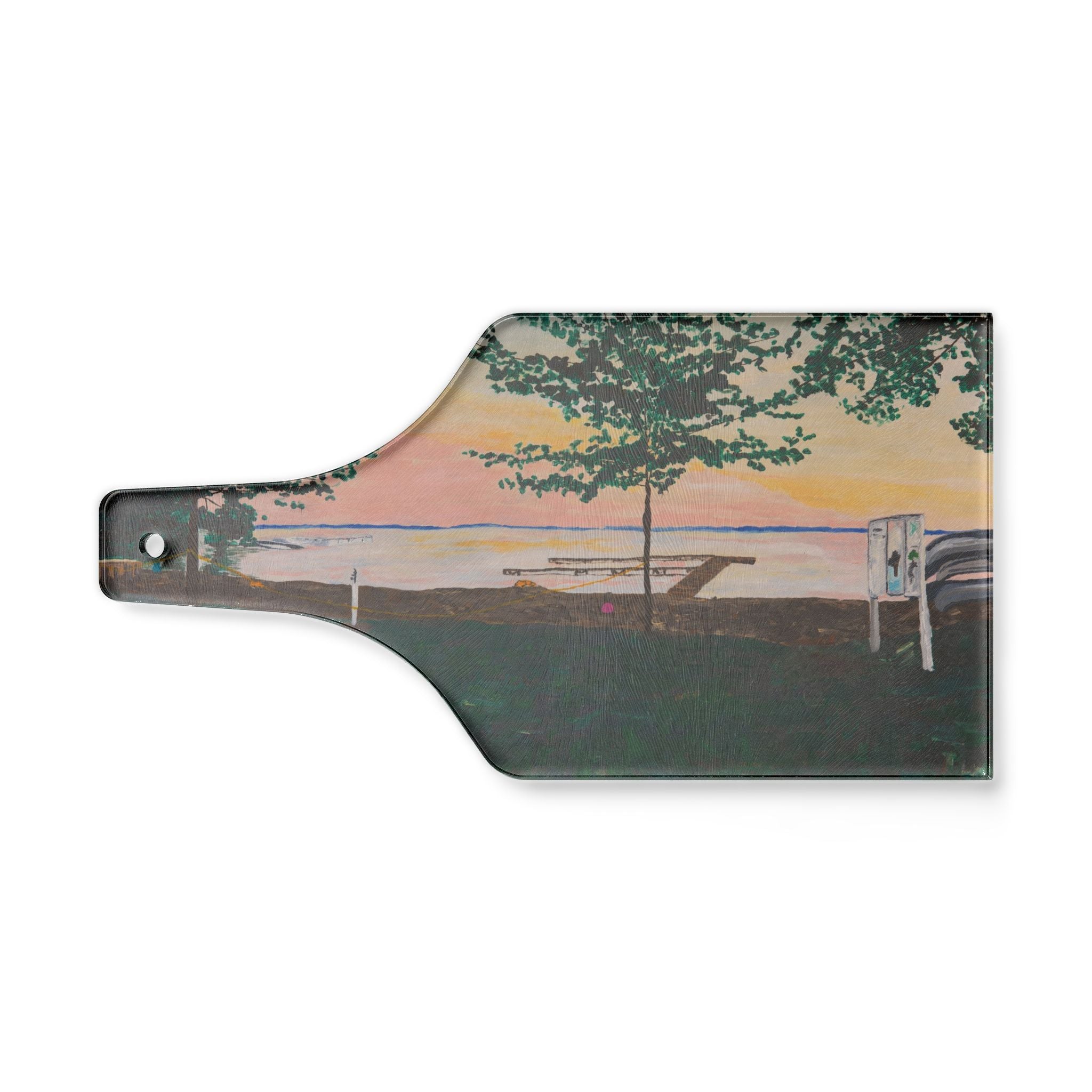 Wine Bottle Shaped Cutting Board