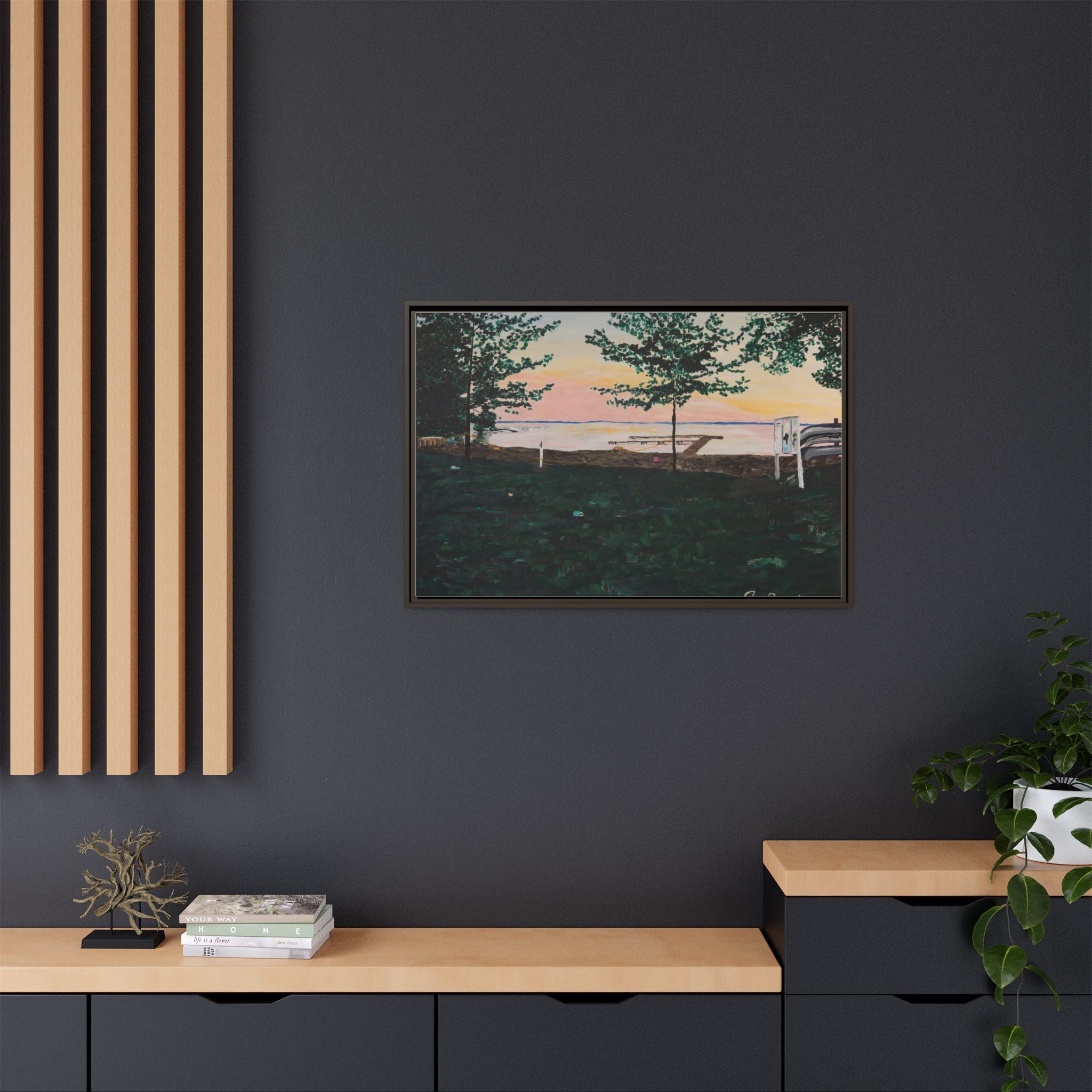 Matte Canvas, Framed (Multi-color)