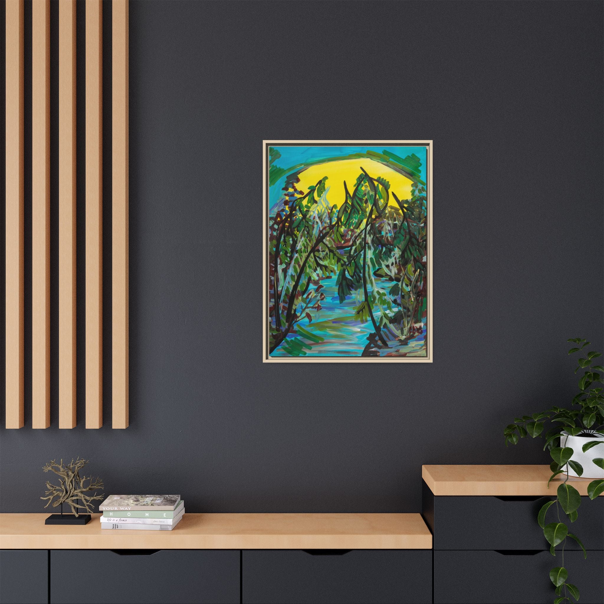 Matte Canvas, Framed (Multi-color)